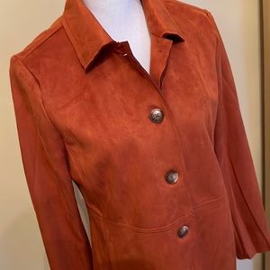 Tahari Faux leather suede jacket